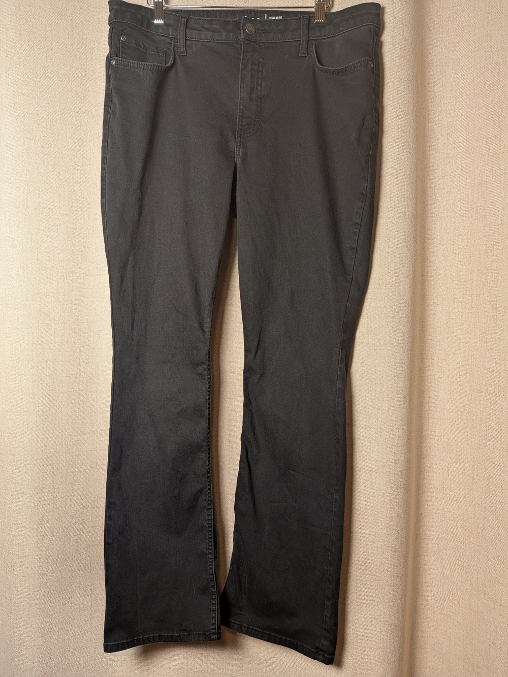 Lee Women's Black Mid Rise Regular Fit Jeans Size 16M Stretch Straight Leg